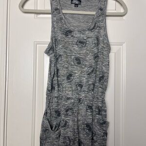 Girls Saban’s Power Ranger Gray Romper size 10/12 youth *Pre-Owned*